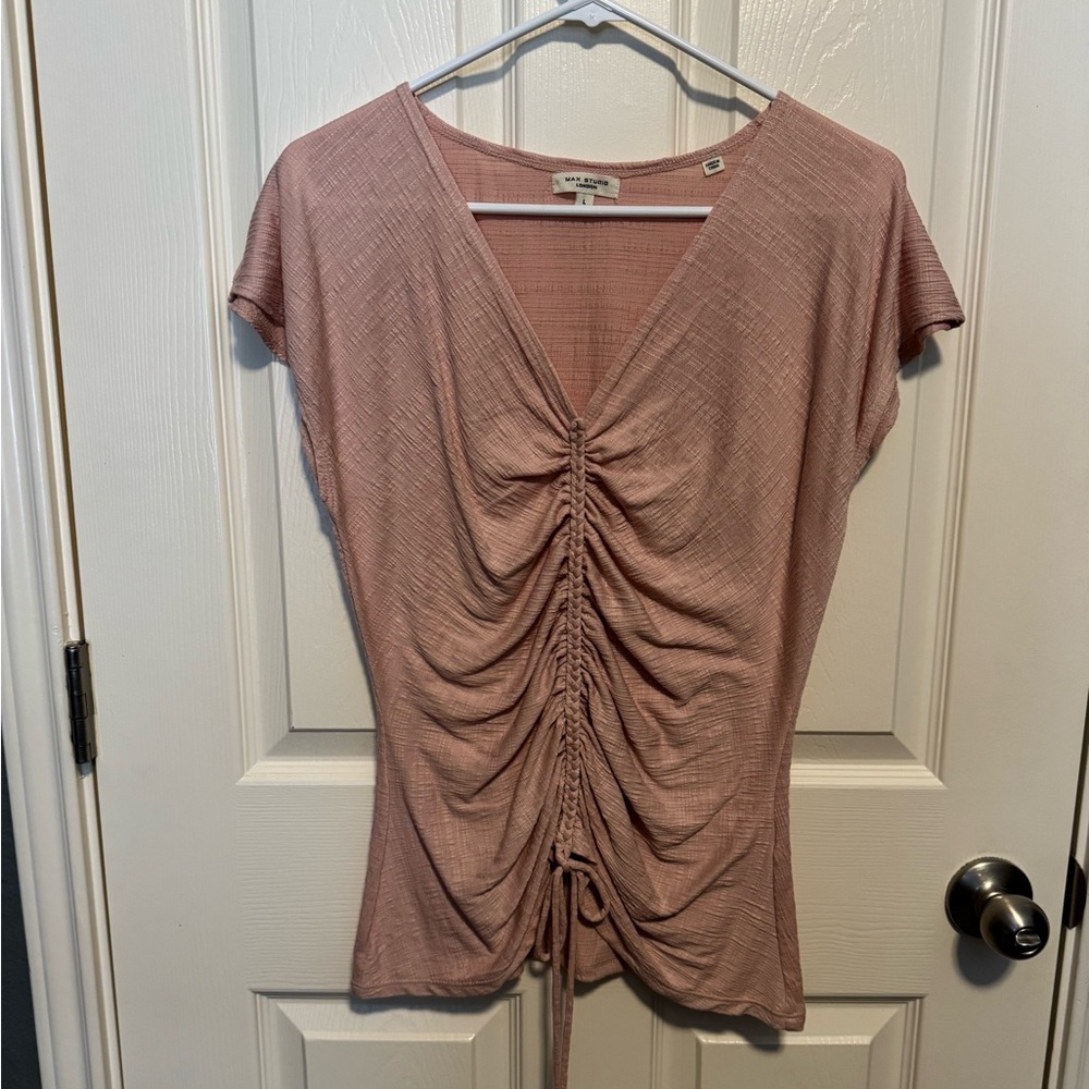 Max Studio Mauve Ruched Blouse